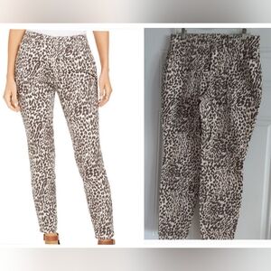 Style & Co Curvy Skinny Leg Tummy Control Animal Print Leopard Sz 10